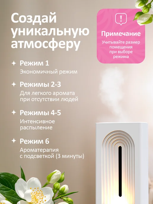 TexnoParts Умный электронный аромадиффузор для дома - аромалампа, белый, фото 7