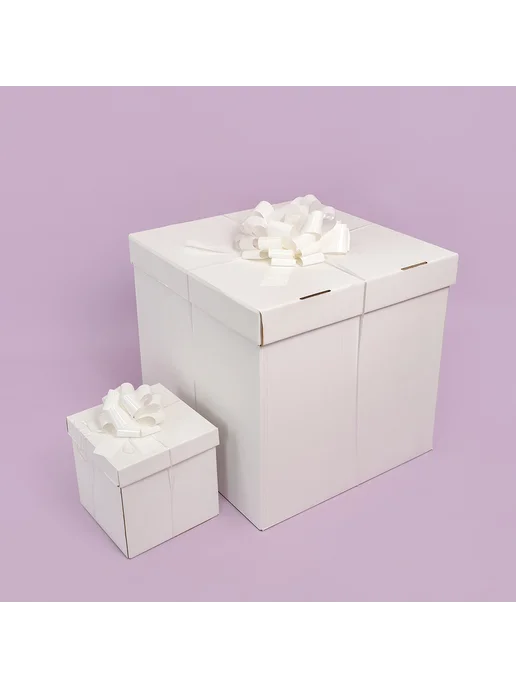 EventBox Бант для подарка розовый 21см, белый, фото 5