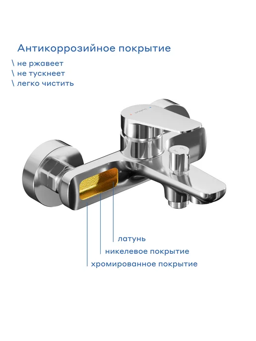 Pragma Смеситель для ванны Lagva, хром, LGV3.CFBS.045, вариант, фото 7