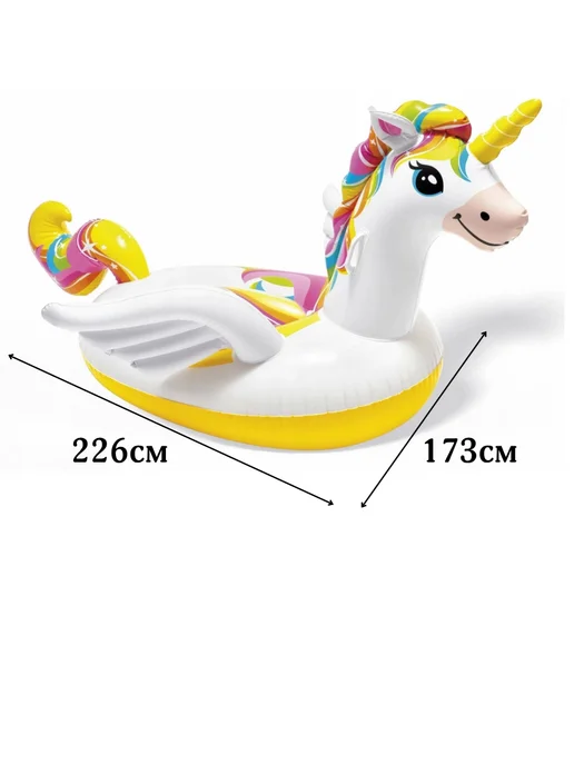 Intex Надувной плот Единорог 226х173см, 226x173 см, фото 2