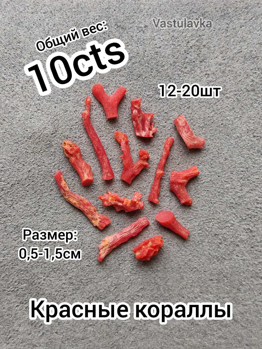 Красные кораллы 10cts 12-20шт (размер 0,5-1,5см) для Васту