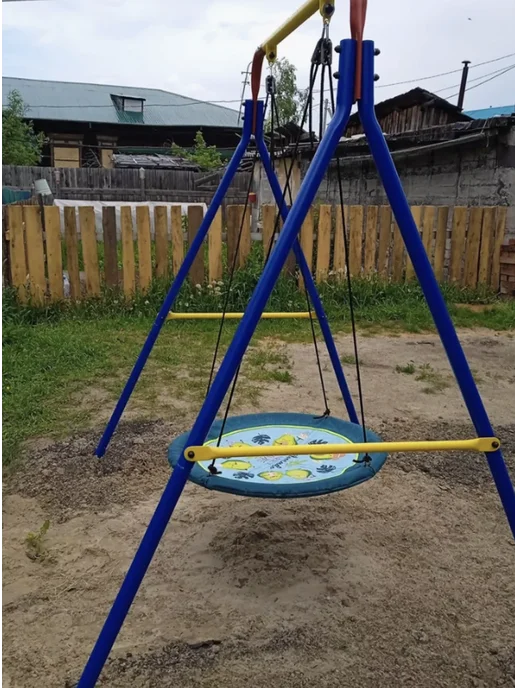 Sportlim Качели уличные детские Гнездо, синий, фото 4