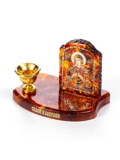 Янтарная икона с подсвечником на подставке Amberprofi 334375826 купить за 1 078 ₽ в интернет‑магазине Wildberries