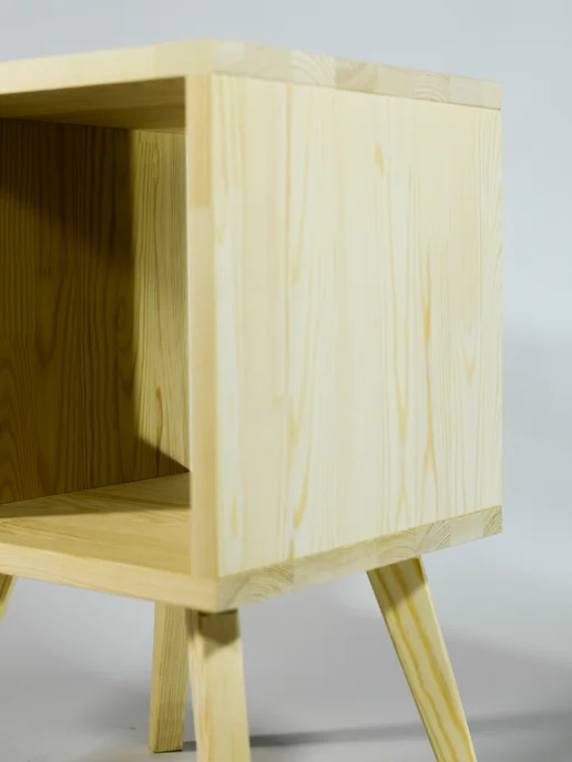 Wood-Shop Тумба прикроватная "Куб-Мини" из дерева натуральная 30см, желтый, фото 7