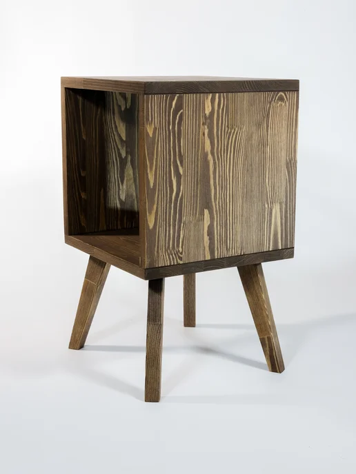 Wood-Shop Тумба прикроватная "Куб-Мини" из дерева орех 30см, коричневый, фото 3