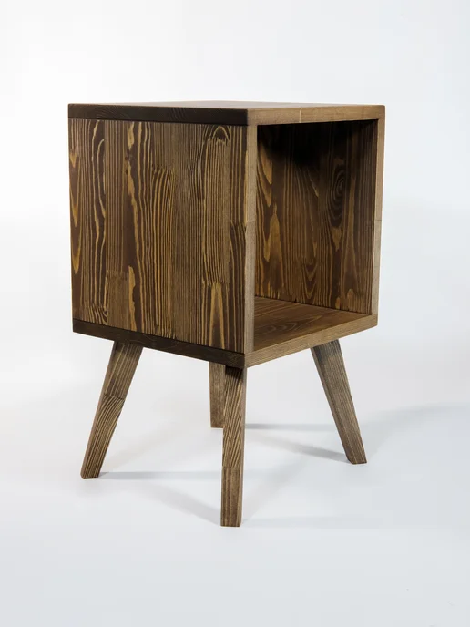 Wood-Shop Тумба прикроватная "Куб-Мини" из дерева орех 30см, коричневый, фото 5