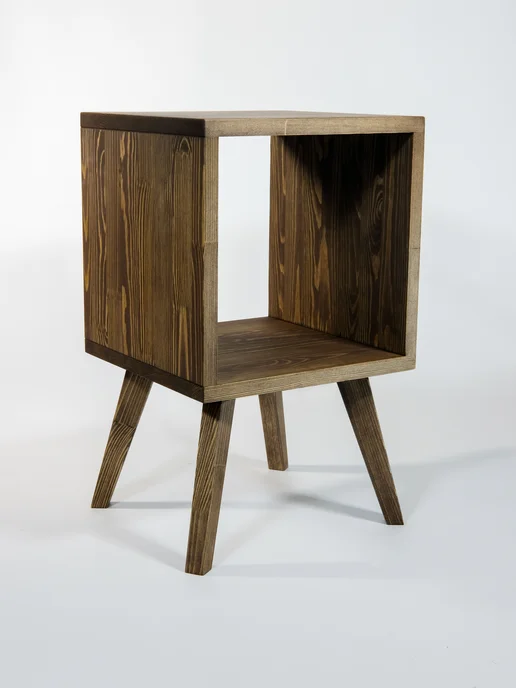 Wood-Shop Тумба прикроватная "Куб-Мини" из дерева орех 30см, коричневый, фото 6