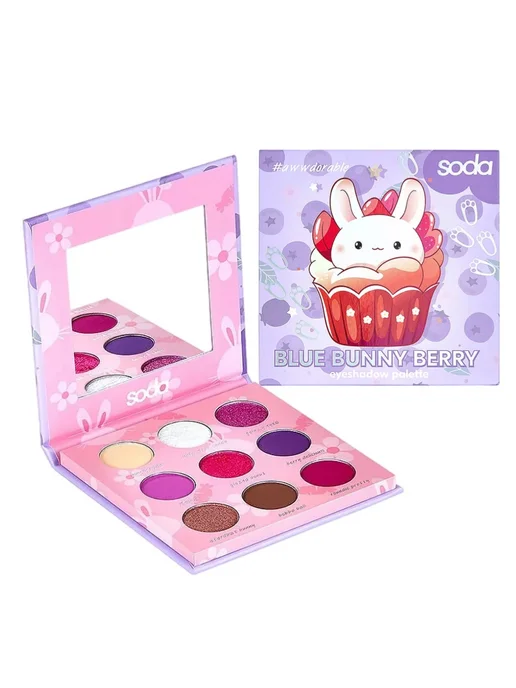 SODA Палетка теней Blue Bunny Berry, синий