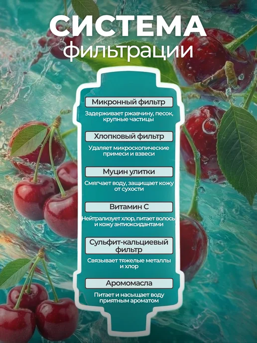 FortuNew Фильтр для душа очищающий с витаминами и минералами, красный, фото 3