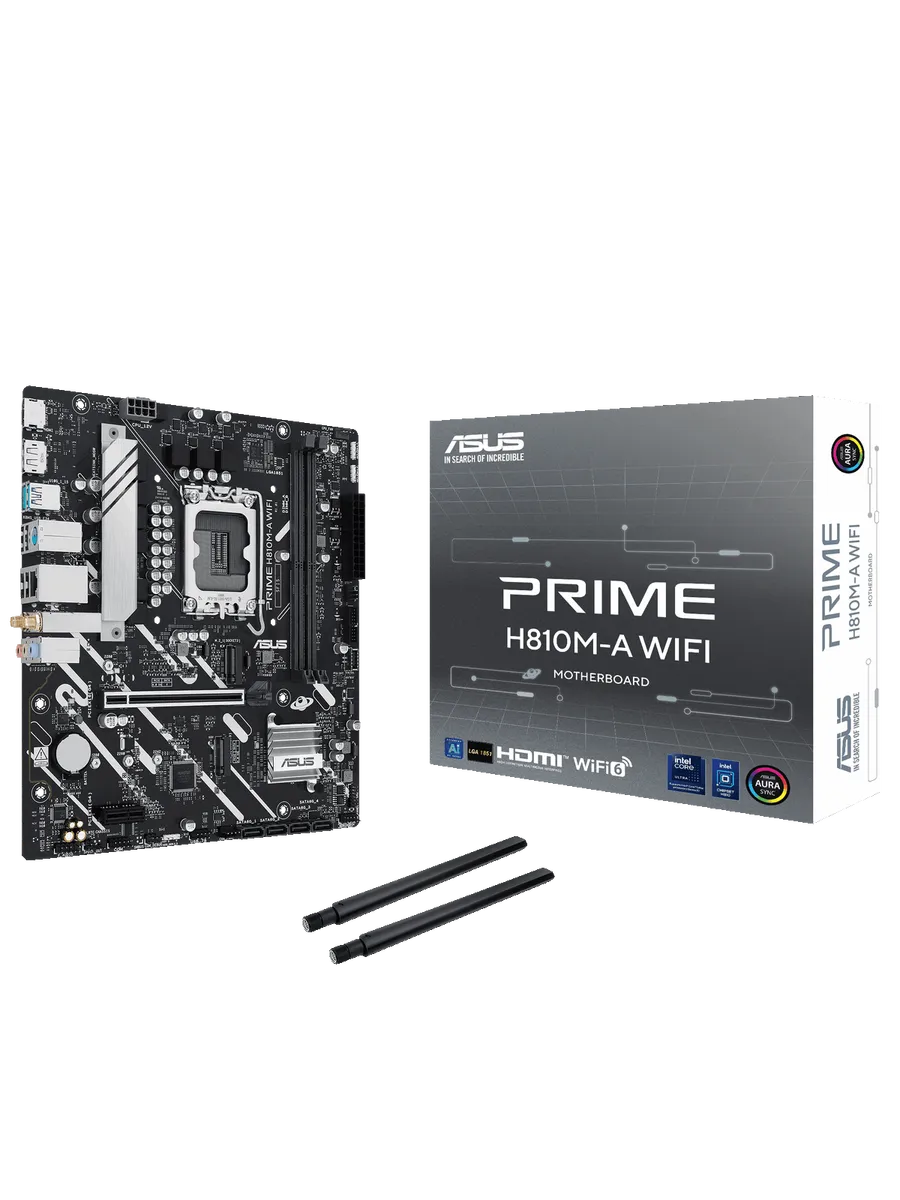 Asus Материнская плата PRIME H810M-A WIFI LGA1851 Intel H810 mATX