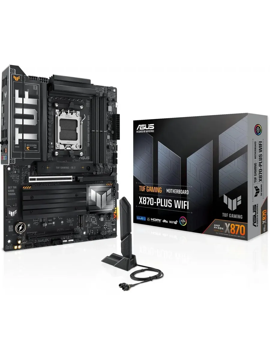 Asus Материнская плата TUF GAMING X870-PLUS WIFI AM5 AMD X870 ATX