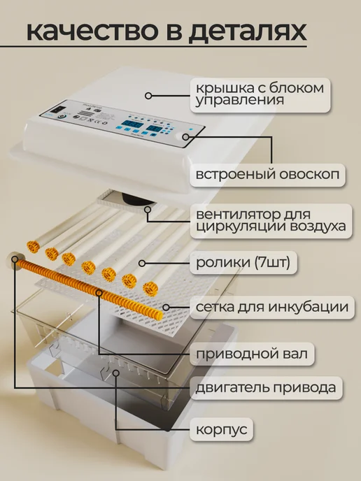 Etty's Инкубатор для яиц автоматический с терморегулятором, белый, фото 7