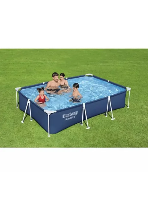 Bestway Прямоугольный каркасный бассейн 300х200х66 см, 200x66 см, фото 2