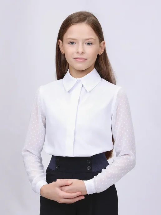 Блузка школьная белая