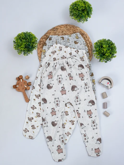 IVANOVO KIDS Ползунки для новорожденных детей комплект 3 шт, 3 шт, фото 7