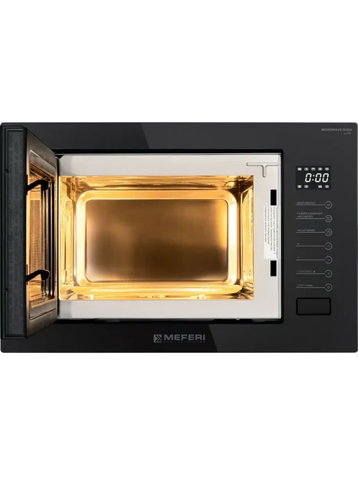 Meferi Микроволновая печь встраиваемая MMO6025BK POWER 25 л, черный, фото 4