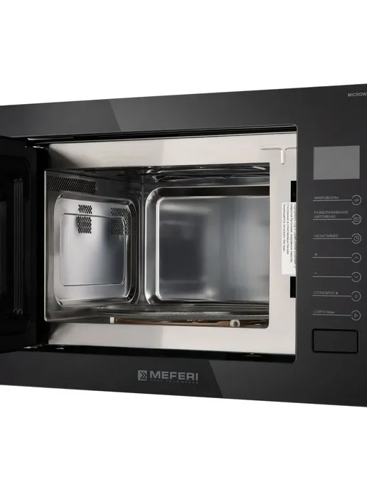 Meferi Микроволновая печь встраиваемая MMO6025BK POWER 25 л, черный, фото 5