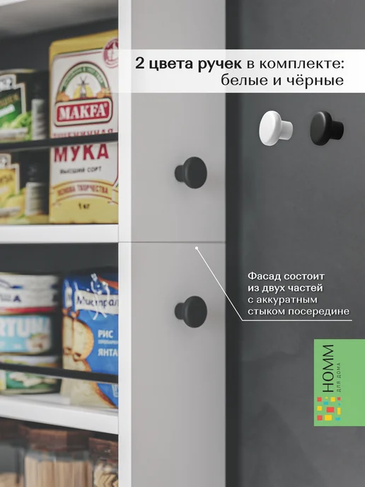 Homm для дома Этажерка напольная на колесиках узкая с полками для кухни, белый, фото 5