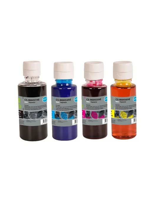 CACTUS Чернила CS-GT51 GT52SET (1х90 мл, 3х70 мл) для HP Ink Tank, 1x90
