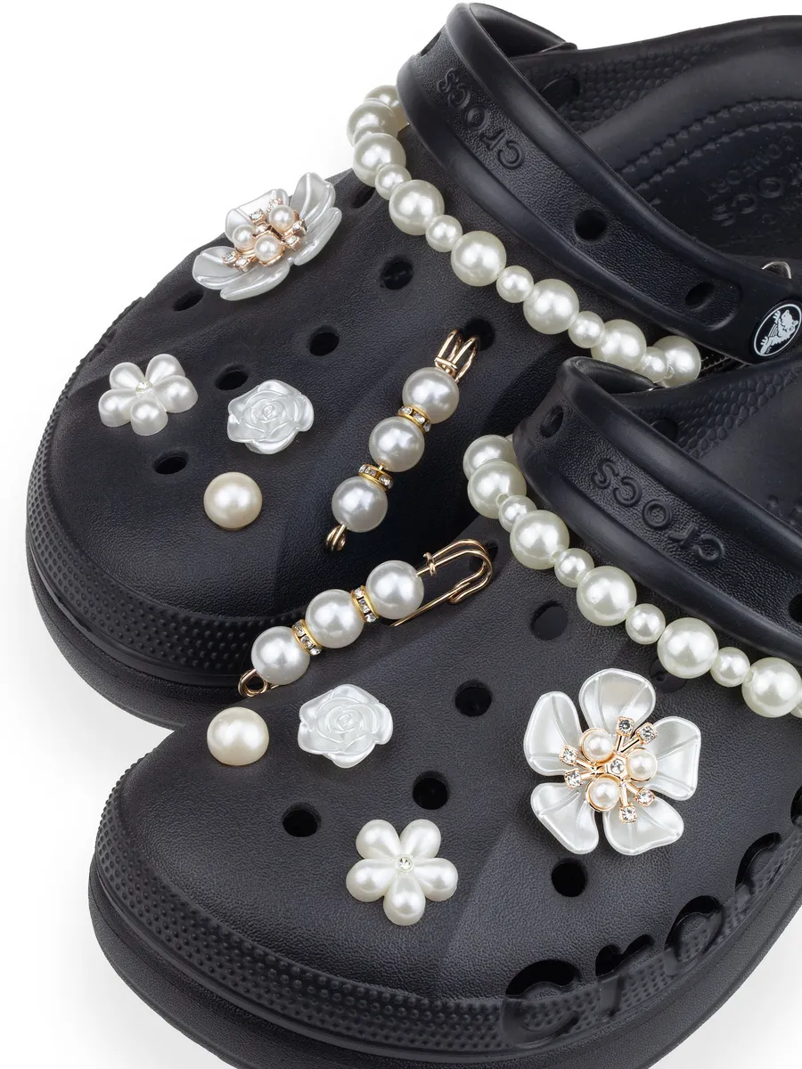 10 штук джибитсы на crocs цветы