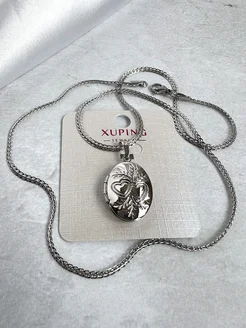 Открывающийся кулон "Два сердца" с цепочкой 50 см. XUPING JEWELRY 334955444 купить за 1 530 ₽ в интернет-магазине Wildberries
