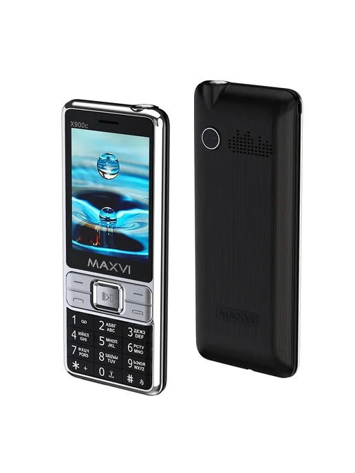 Maxvi Мобильный телефон X900c BT-2SIM черный, черный