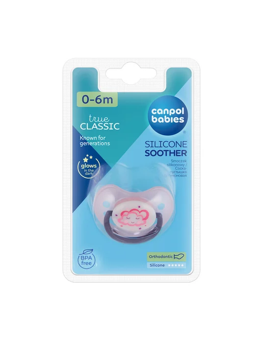 Canpol Babies Пустышка силиконовая анатомическая 0-6 мес, белый, фото 5