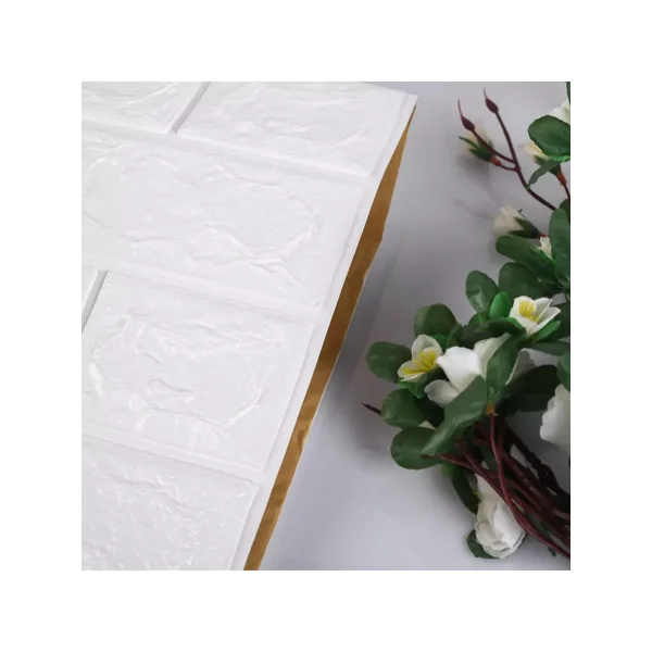 Самоклеящаяся ПВХ панель Белый кирпич, 77х70х0,2 см