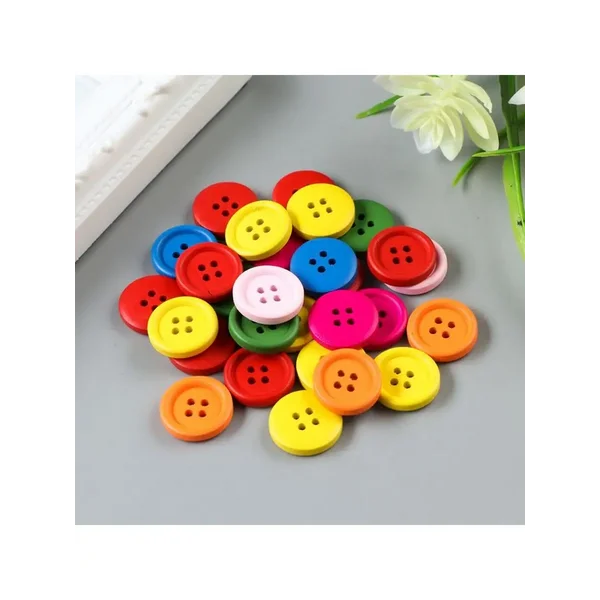 Набор пуговиц декоративных "Яркие круглые" набор 30 шт