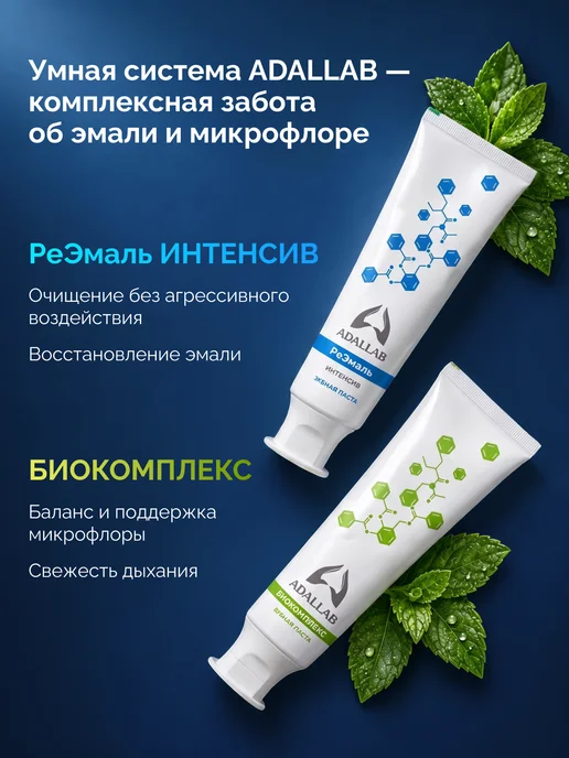 ADALLAB Зубная паста с пробиотиками, с гидроксиапатитом, набор 2шт, 2 шт, фото 2