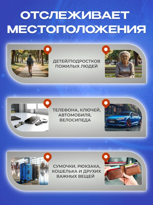 DanKir Home GPS трекер карта apple AirTag, Bluetooth метка, черный, фото 7