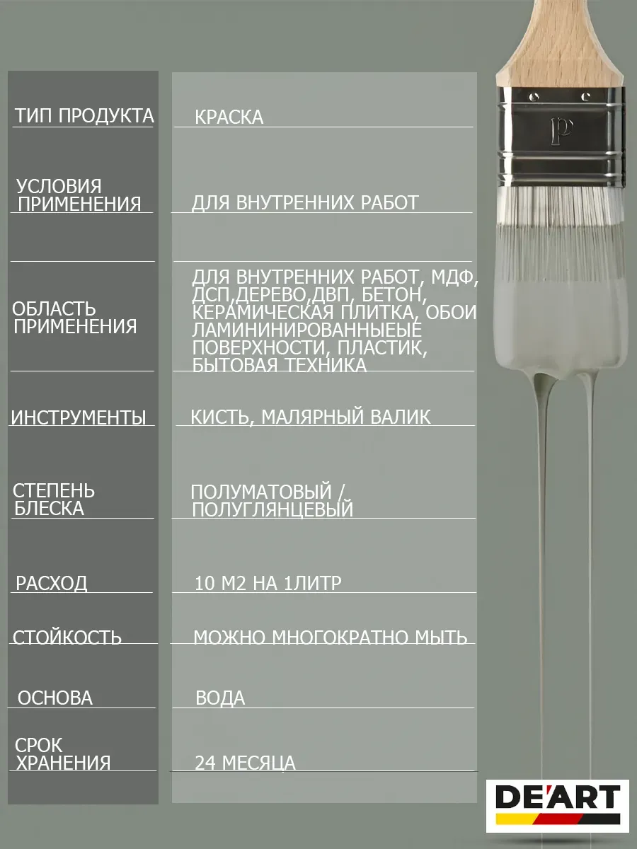Краска для стен белый бриз 1,2 кг фото 4