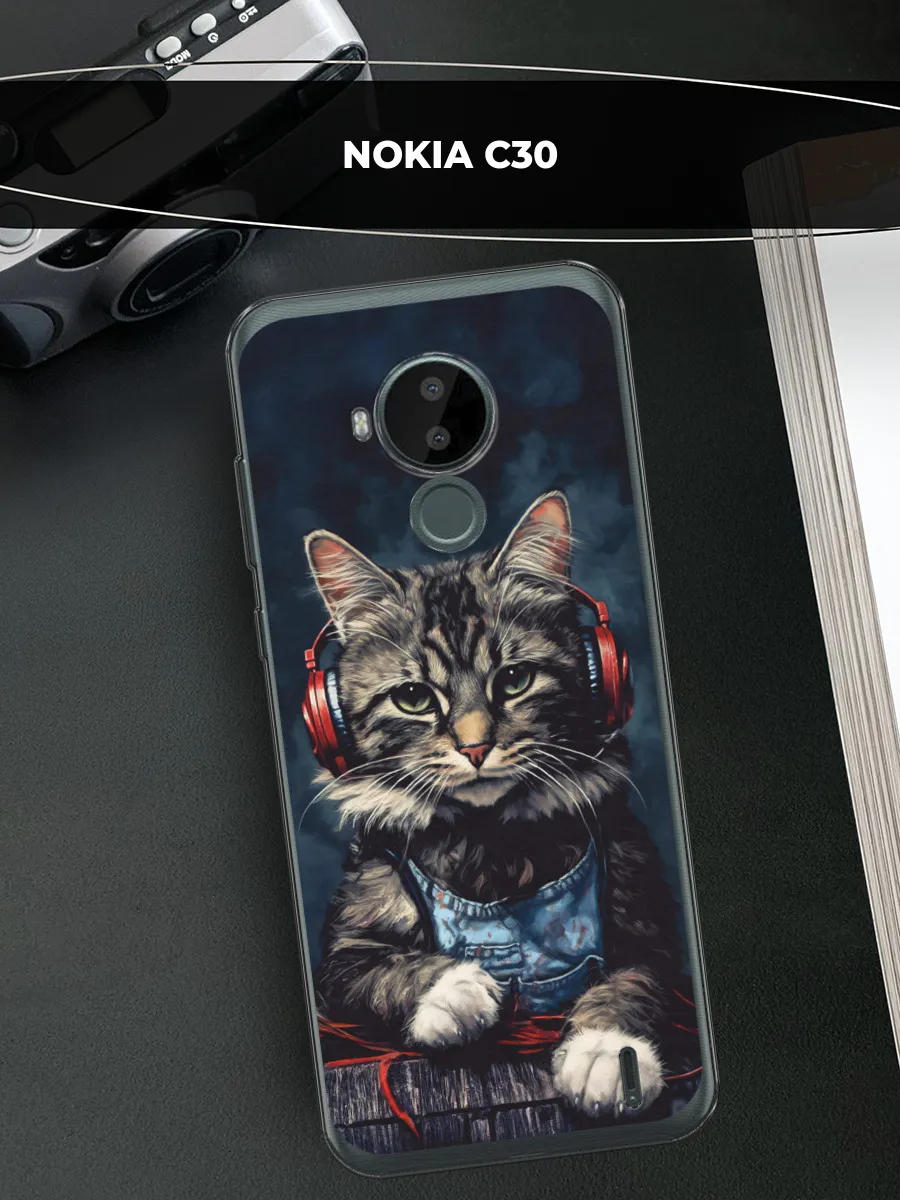 Чехол на Nokia C30 кот