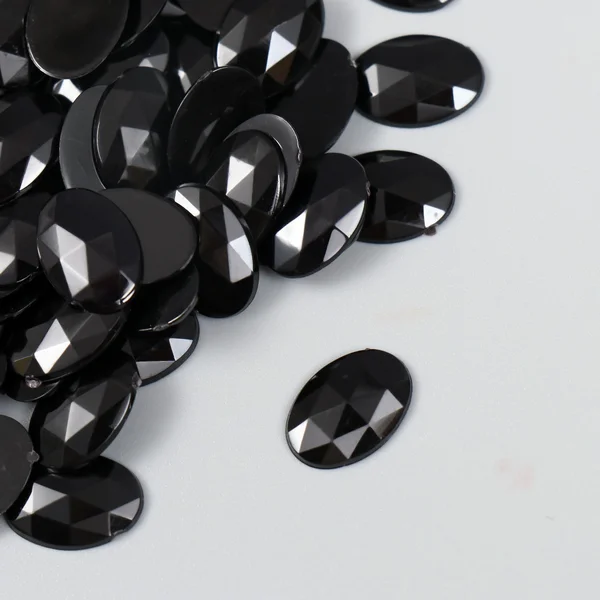 Декор "Стразы овал. Полночь" набор 150 шт 1х1,4 см