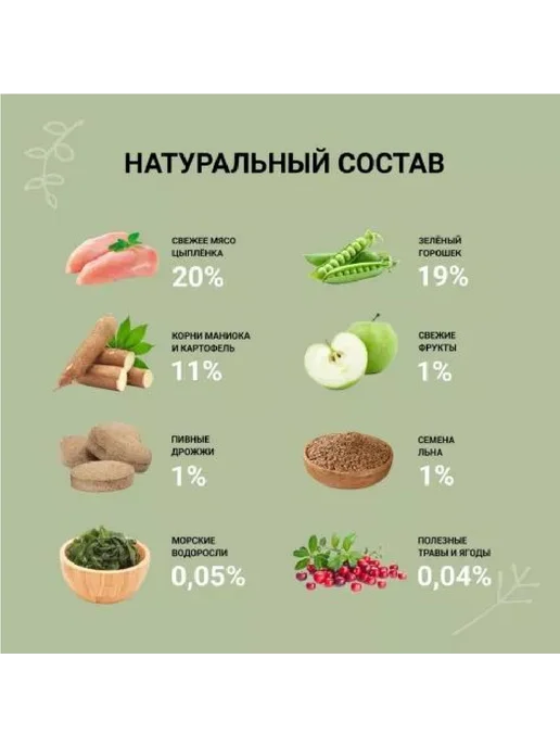 Сухой корм Ownat Grain Free для собак, беззерновой, взрослые, курица, 3 кг, фото 3