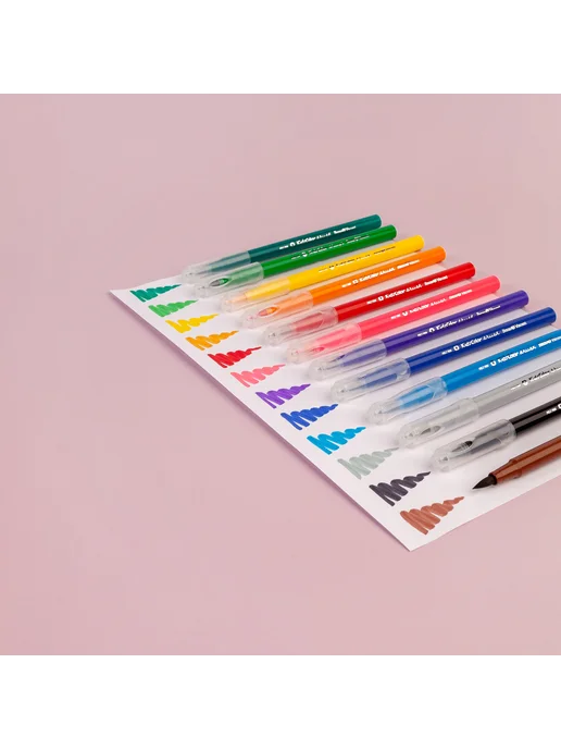 BRUNO VISCONTI Фломастеры кисточки EASYCOLOR на водной основе 12 шт, 12 шт, фото 2