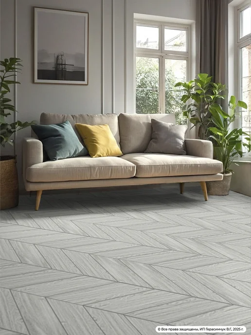 AMODECOR Плитка напольная 60х15см клеящийся ламинат на пол 60шт, 60 шт, фото 2