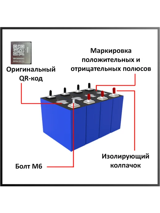 SJY Аккумулятор LiFePO4 емкостью 3,2 В 100 АЧ с BMS, Аккумулятор емкостью 3 2, фото 3