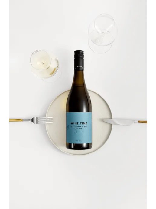 Wine Time Sauvignon Blanc Crimea Wein und Wasser, 750 мл, фото 2