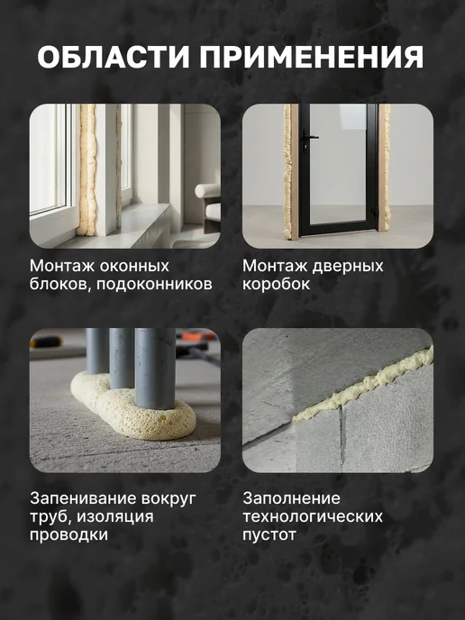 DOMOFOAM Пена 65 монтажная профессиональная всесезонная, 750 мл, фото 3