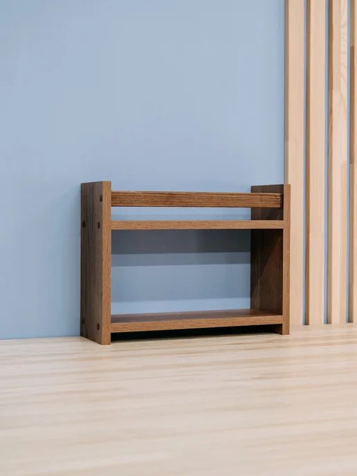 Mandarina.decor Полка настольная этажерка орех, коричневый, орех, фото 7