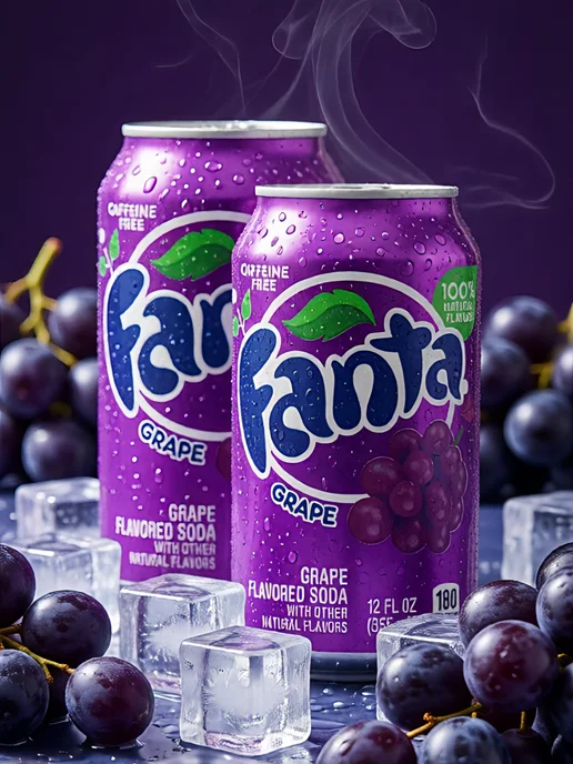 fanta Напиток газированный виноград, 320 мл, 2 шт, 355 мл