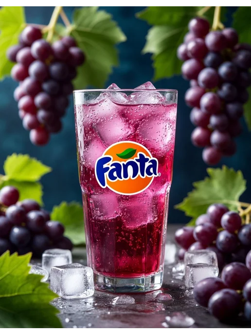 fanta Напиток газированный виноград, 320 мл, 2 шт, 355 мл, фото 3