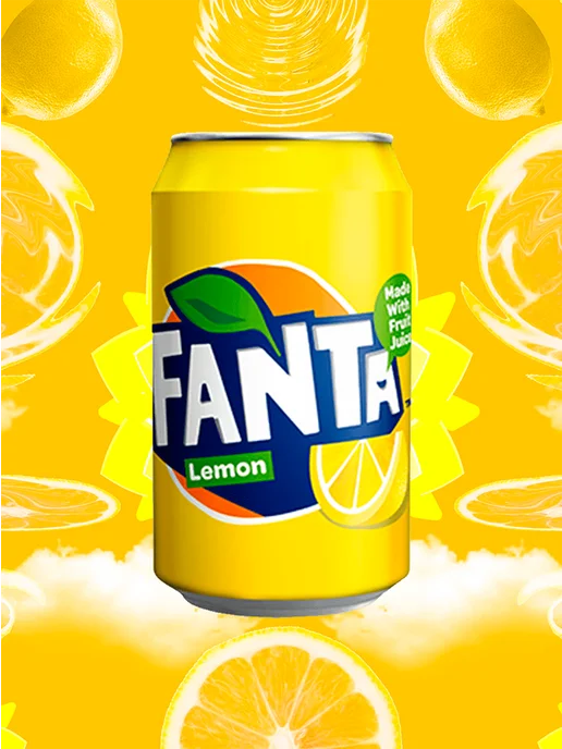 fanta Напиток газированный лимон, 2 шт. по 330 мл, 2 шт, 330 мл, фото 2