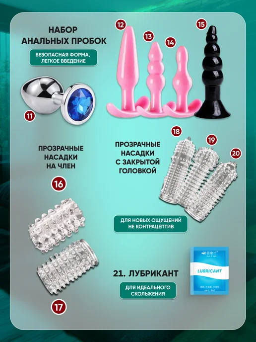 SexyGram Набор 37 секс игрушек для взрослых 18+, вариант, фото 4