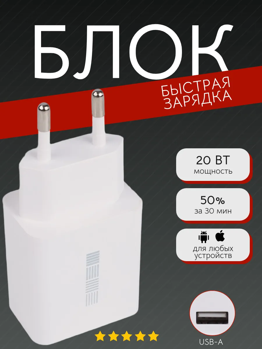Зарядка для телефона блок USB