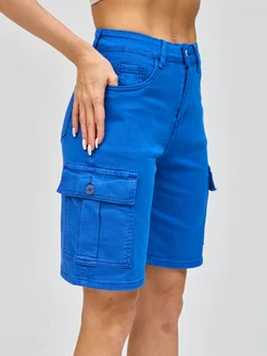 Шорты бермуды джинсовые удлиненные B.Waiting/AmadgeDenim/AMG 336032014 купить за 1 242 ₽ в интернет‑магазине Wildberries