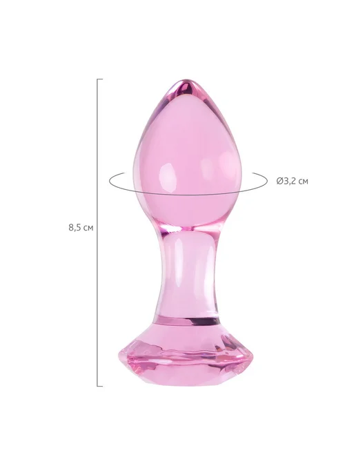 Sexus Glass Анальная втулка, стекло, 12,5 см, розовый, фото 7