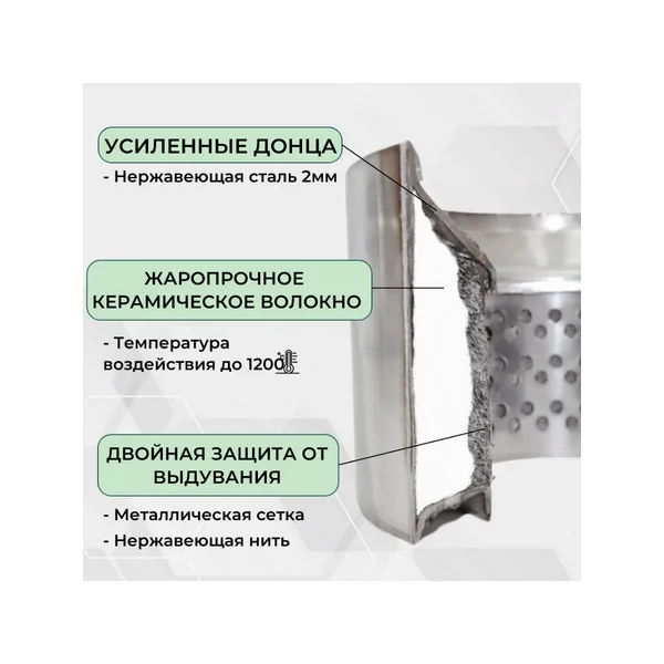 Пламегаситель коллекторный 110*80*60 универсальный