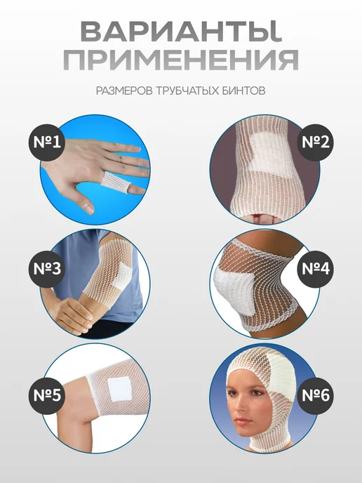 ЛПП Фарм Бинт эластичный трубчатый для фиксации повязок №3, 5 шт, 5 шт, фото 3